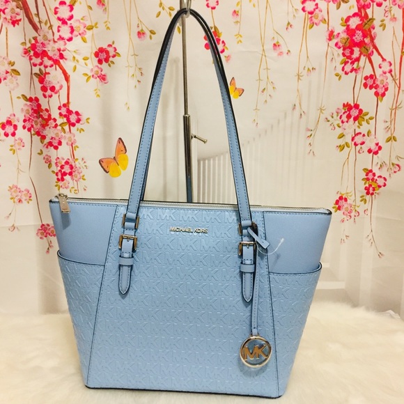 Michael Kors Charlotte Debossed Tote Bag - Picture 13 of 14